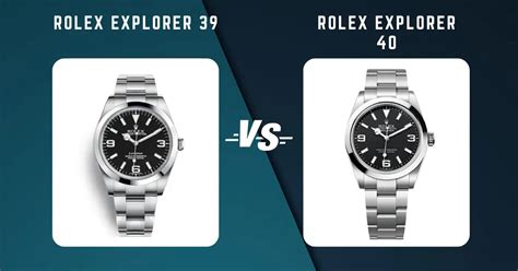 rolex explorer 39 vs 40.